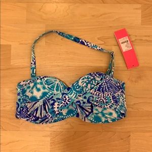 NWT Cay Twist Bandeau Half Shell 6